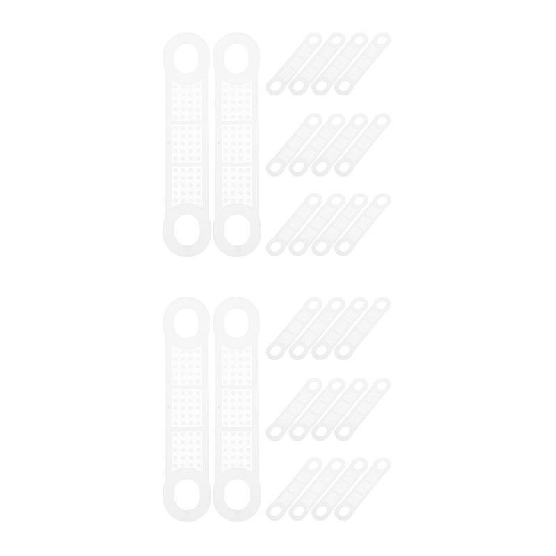 200 pcs Hanger Grips: Non-Skid Shoulder Pads For Clothes - 2cm Wide Transparent Anti- Shoulder Protectors For Metal Wood Hangers - Image 1