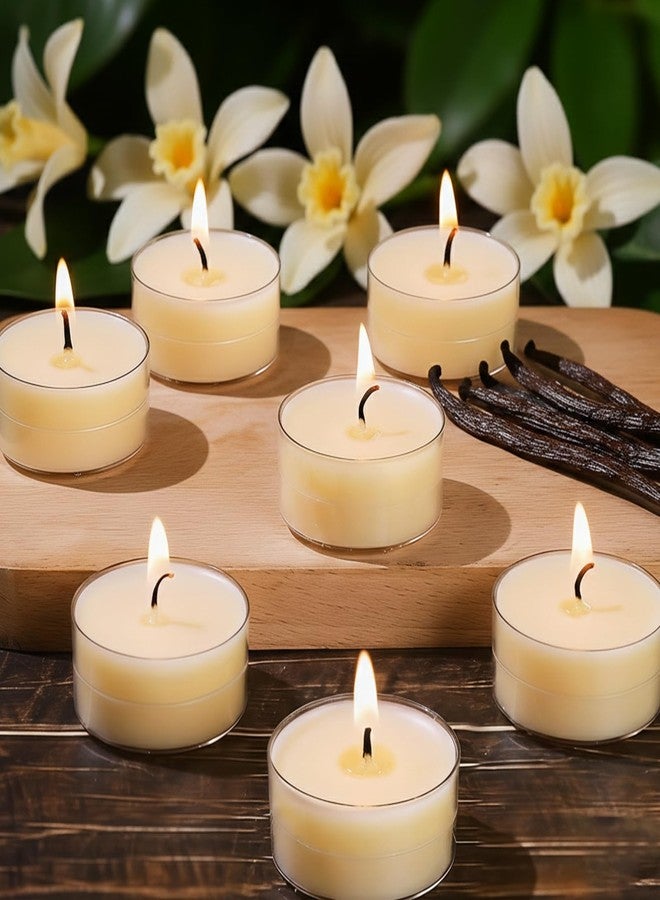 MOSROAD Vanilla Scented Beeswax Blend Tealight Candles – 16 Pack, 4-Hour Burn, Natural Soy & Beeswax Tea Lights, Non-Toxic Small Scented Tea Candles for Home, Aromatherapy & Ambiance - Image 1
