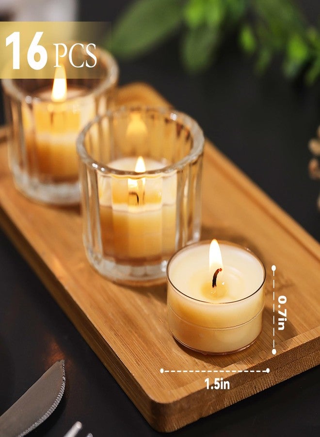 MOSROAD Vanilla Scented Beeswax Blend Tealight Candles – 16 Pack, 4-Hour Burn, Natural Soy & Beeswax Tea Lights, Non-Toxic Small Scented Tea Candles for Home, Aromatherapy & Ambiance - Image 5