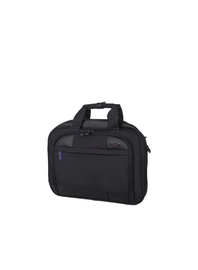 Merit Laptop Briefcase S, 100% Polyester, Black|Removable Laptop Sleeve|15.6" Laptop Compartment|Water Resistant Material|Smart Sleeve - 1 Year International Warranty