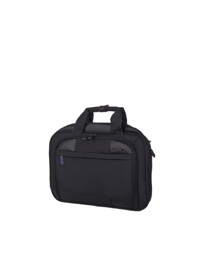AMERICAN TOURISTER Merit Laptop Briefcase S, 100% Polyester, Black|Removable Laptop Sleeve|15.6" Laptop Compartment|Water Resistant Material|Smart Sleeve - 1 Year International Warranty - Image 1