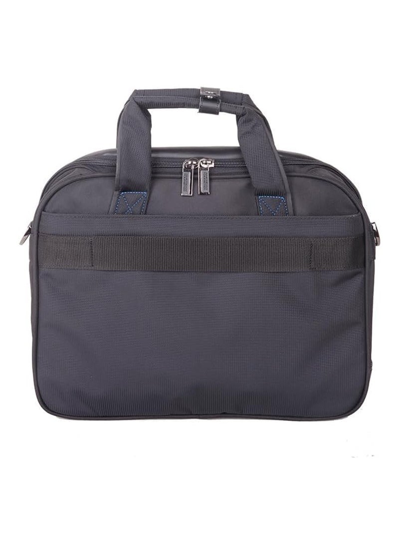 AMERICAN TOURISTER Merit Laptop Briefcase S, 100% Polyester, Black|Removable Laptop Sleeve|15.6" Laptop Compartment|Water Resistant Material|Smart Sleeve - 1 Year International Warranty - Image 3