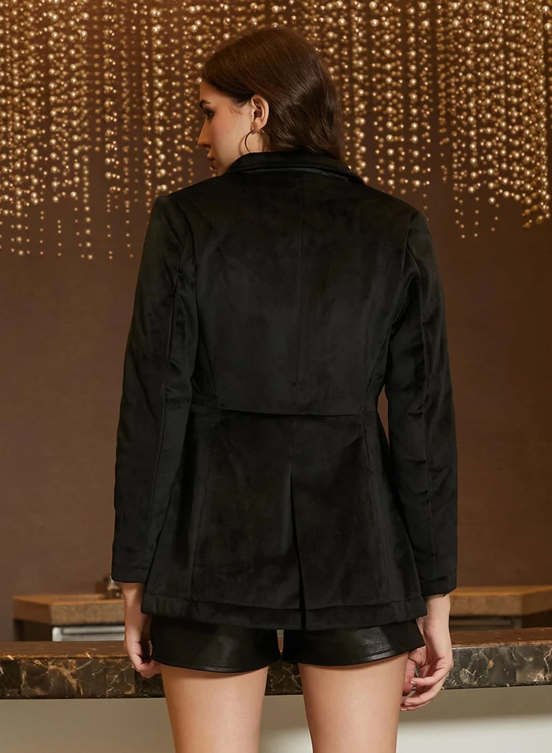 Pinacolada  Women's Onyx Black Single-Breasted Blazer for Women | Best Price UAE