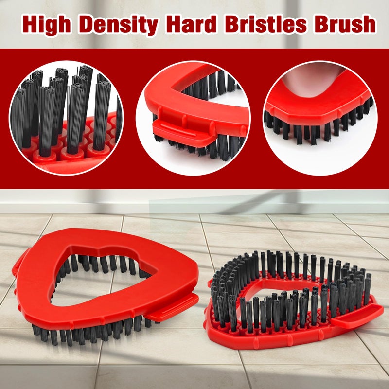 DALIPER 2 Pack Spin Mop Brush for O-Cedar EasyWring 1 Tank System  Mop Attachments Scrub Replacement Heads  Microfiber Triangle Hard Bristle Cleaning Brush Floor Scrubber for Bathroom Kitchen Wall - Image 4