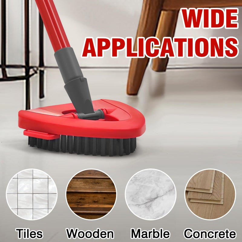 DALIPER 2 Pack Spin Mop Brush for O-Cedar EasyWring 1 Tank System  Mop Attachments Scrub Replacement Heads  Microfiber Triangle Hard Bristle Cleaning Brush Floor Scrubber for Bathroom Kitchen Wall - Image 3