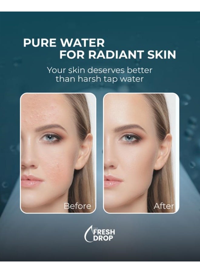 The Fresh Drop رأس دش وفلتر دش فاخر ومعتمد بشهادة الآيزو (ISO) للعناية بالشعر والبشرة من "ذا فريش دروب" | فلترة متطورة وعالية الكفاءة لإزالة الكلور والصدأ والملوثات والشوائب والترسبات الضارة لتوفير مياه نقية لبشرة ناعمة وشعر صحي - Image 4