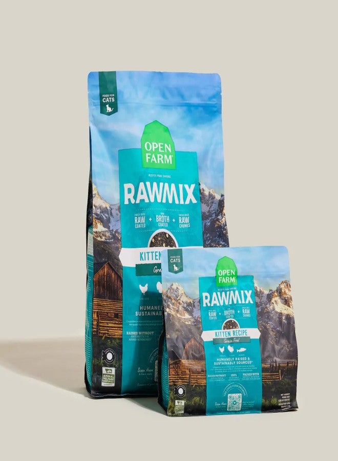 Open Farm, RawMix Dry Cat Food, Protein Packed Kibble Coated in Bone Broth with Freeze Dried Raw Chunks, Formulated For Kittens, Chicken With Turkey & Wild Caught Salmon Recipe For Kittens, 2.25lb Bag - Image 5