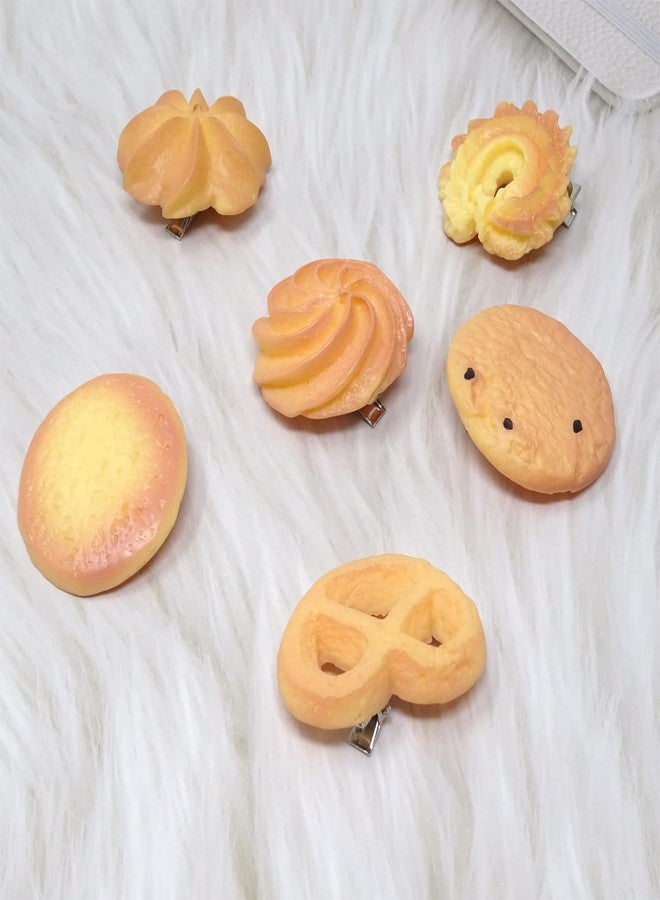 Honbay 6 Pack Novelty Realistic Food Hair Clips, Weird & Funny Simulated Biscuit Hair Clips - Cute & Creative, Perfect Accessories for Halloween & Christmas - Image 4