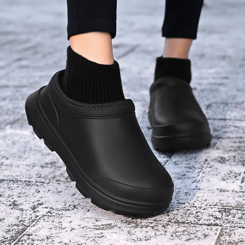High-top Kitchen Shoes Women''s Non-slip Waterproof fleece-lined Lightweight Nurs'' Shoes Casual Hotel Soft-soled Special Work Shoes for Men - Image 5
