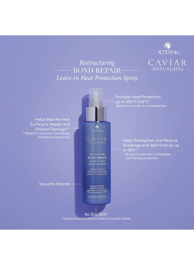 ALTERNA سبراي حماية حرارية لترك الشعر من ألترنا كافيار لمكافحة الشيخوخة وإعادة هيكلة الروابط، 4.2 أونصة سائلة | يقوي ويحمي الشعر التالف - Image 2