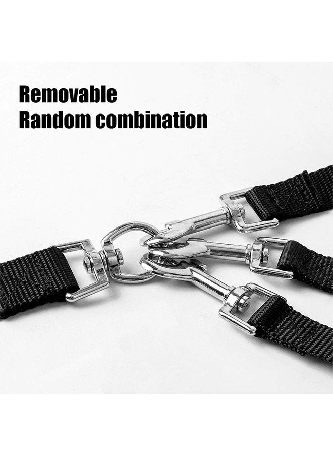 Depend 3 In 1 Dog Leashes, With Adjustable Detachable Coupler, Durable Strong Nylon Long Line Dog Leads, Anti-Pull Dog Leash, For Three Dogs Walking Hiking (Black)  - Image 3