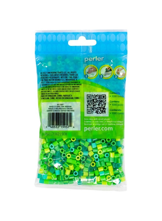 Perler Beads Fuse Beads for Crafts, 1000pcs, Jewel Green - Image 2