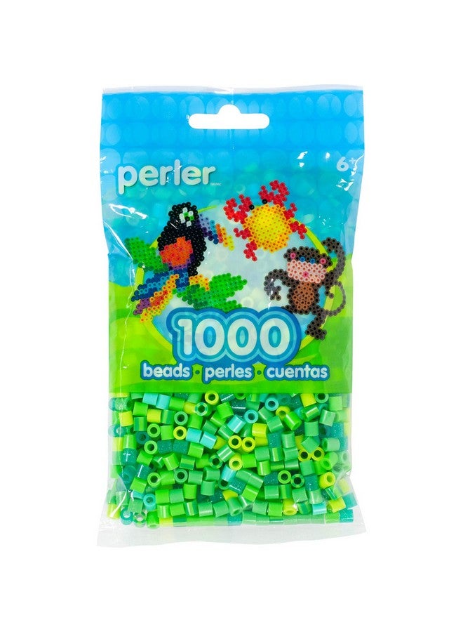 Perler Beads Fuse Beads for Crafts, 1000pcs, Jewel Green - Image 1