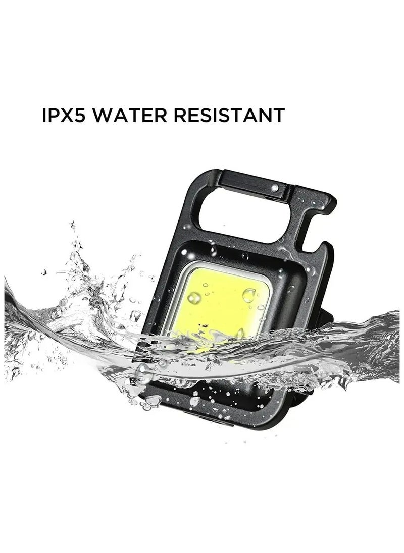 Generic Mini LED Flashlight Keychain Multifunctional Portable COB Camping Lamps USB Charging Work Lights Outdoor Fishing Hiking Lantern  - Image 4