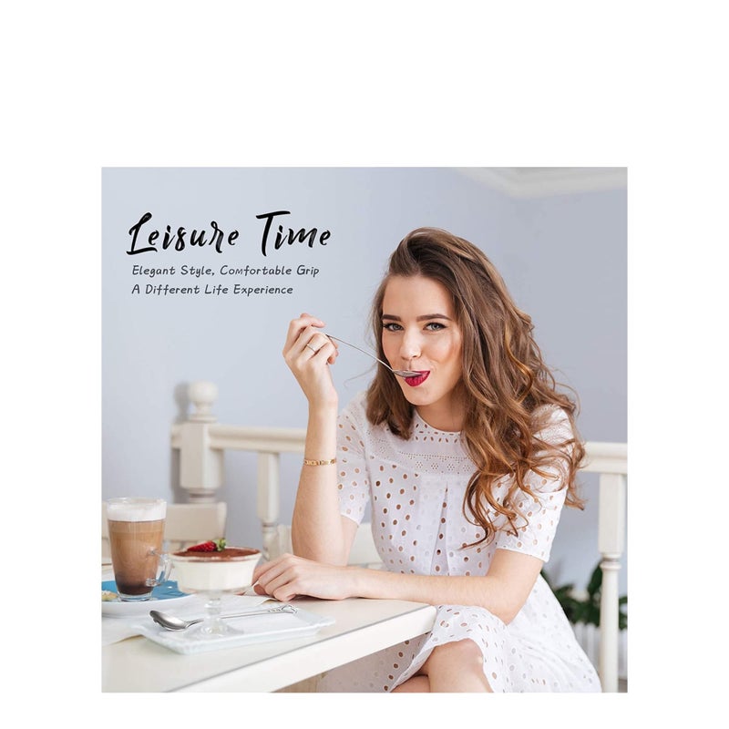 SOLARAE 12 Pcs Heart Shaped Stainless Steel Tea Spoon Flatware Set 5.7 Inch Coffee Spoon Premium Stainless Steel Coffee Spoons Sugar Spoons Ice Cream Cake Dessert Spoon Stirring Spoon for Home Restaurant - Image 4