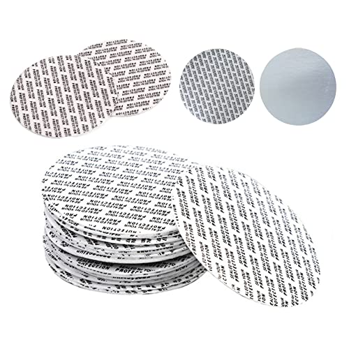 ericotry 100Pcs Small Mini Pressure Sensitive Foam Seal Tamper Resistant Seals for Cosmetic Bottles Cases Jars Cap Liners Tamper Seal Cap Liner (Diameter 3.5cm/1.37inch) - Image 1