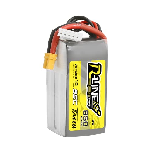 Tattu R-Line 850mAh 14.8V 95C 4S LiPo Battery Pack with XT30 Plug for Multirotor FPV from Size 100 to 180 - Image 1