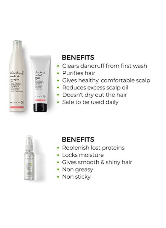 Dandruff Control Shampoo, Anti Dandruff Control Hair Mask & Classic Hair Serum, For Rough, Dandruff Prone Hair, With Blackpepper & Wintergreen Fruit - pzsku/Z9E780CD8A5745354A655Z/45/_/1645793049/13b53217-e076-4167-b9bb-840aa49f4846