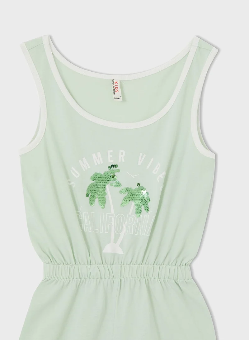 DeFacto Kids Slogan Playsuit