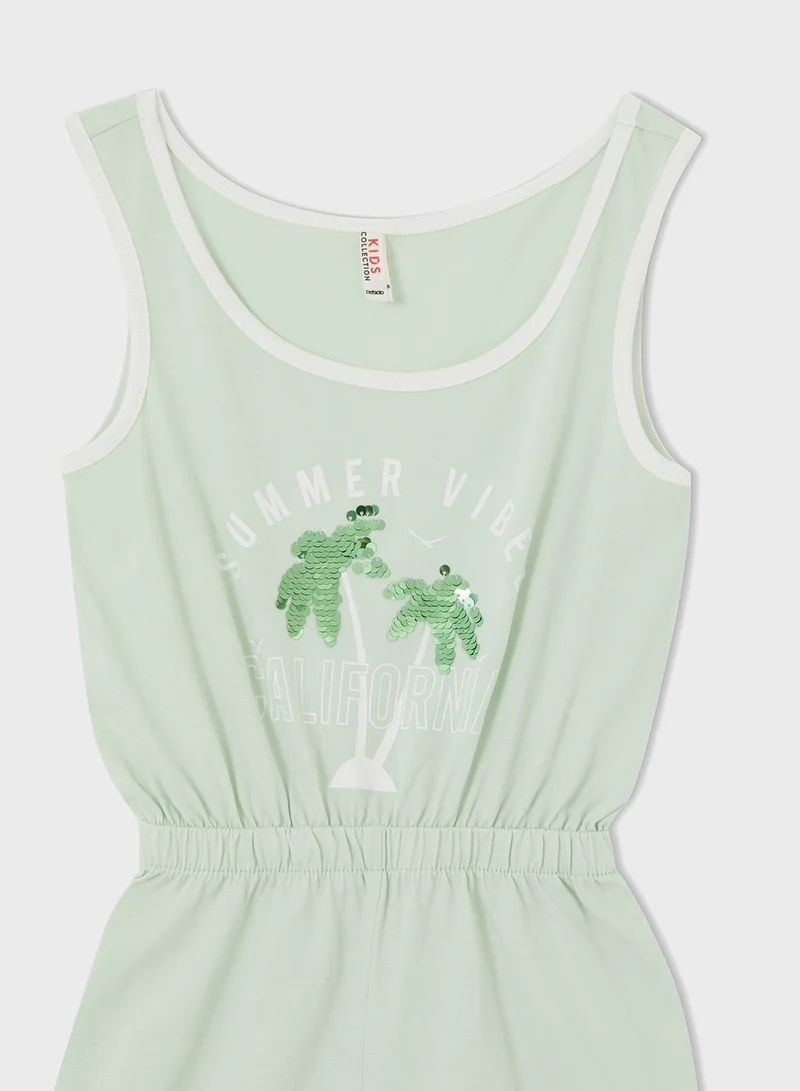 DeFacto Kids Slogan Playsuit