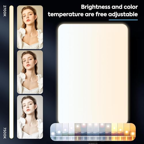 ADZOY Bi-Colors Panel Light Kit with 600 LED Power (upto 19 Inch) Model- RL-19, 2700-7500K Dimmable Photography Lighting with Remote, 7 Feet Tripod Stand for YouTube, Game Streaming, Video Photography - Image 2