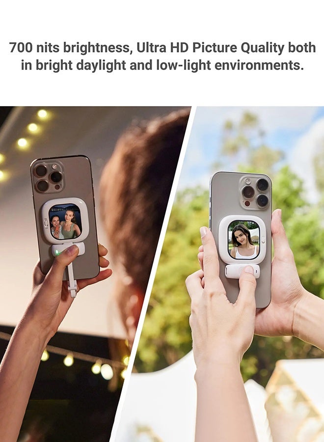 تيليسن شاشة Founist Vlogmate Mini Selfie Monitor AMOLED 700nits سهلة التشغيل لأجهزة iPhone 5-12 13 14 15 16 Pro لبث Vlog المباشر - Image 4
