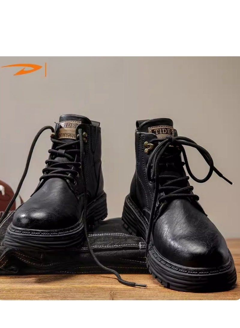 Deerway - Men's High Top Outdoor Waterproof Casual Shoes Martin Boots - Image 1