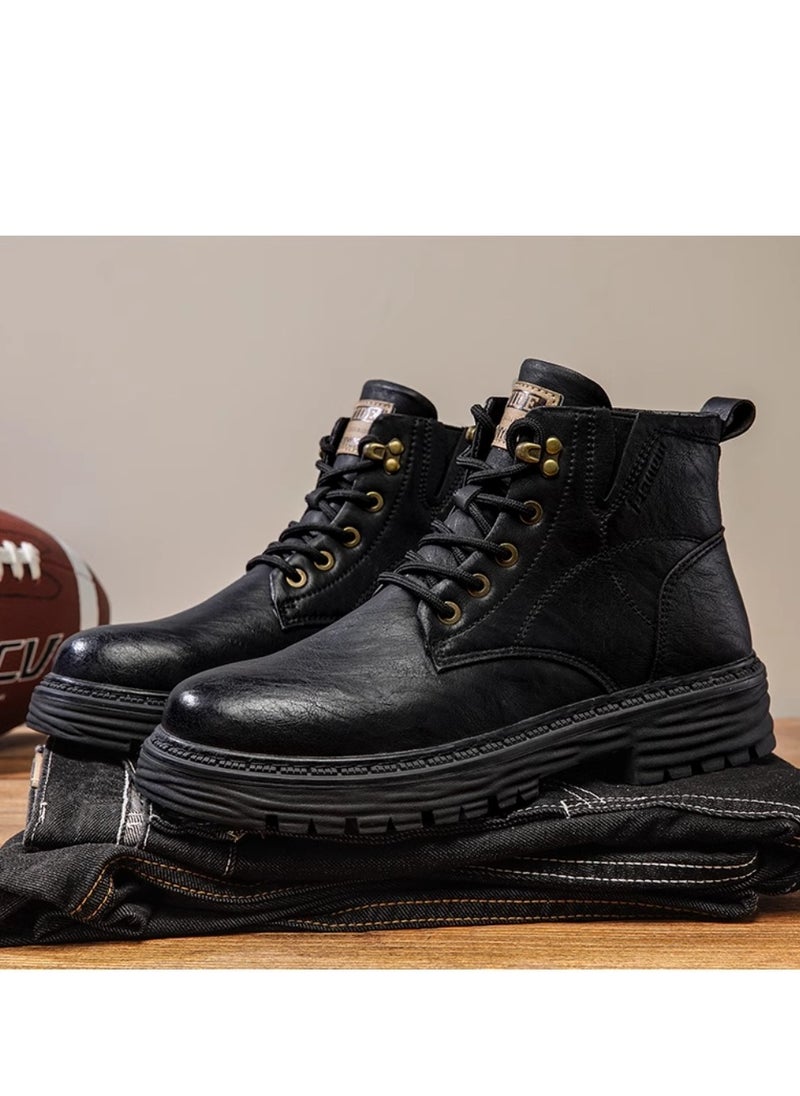 Deerway - Men's High Top Outdoor Waterproof Casual Shoes Martin Boots - Image 1