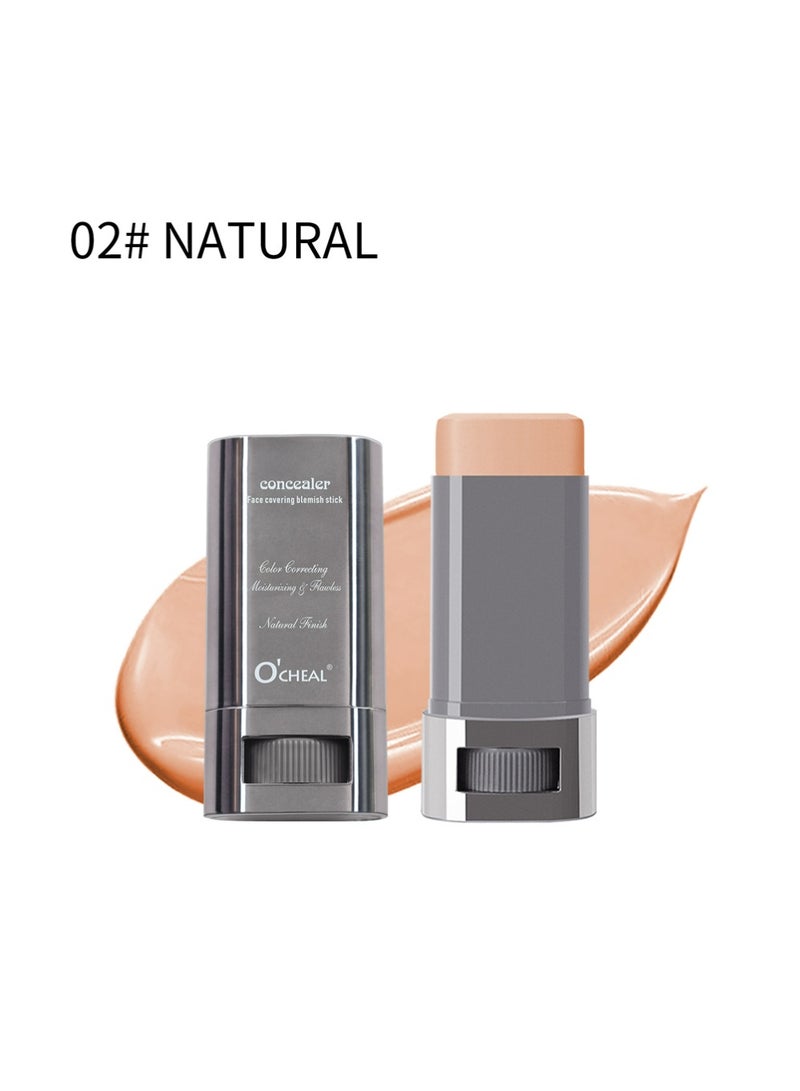 اوكيل O'CHEAL رطب مخفي عصا، تغطية كاملة لجميع أنواع الجلد ماكياج الوجه، ترطيب، طويلة الأمد، مقاومة للماء، مشرقة، خفيفة الوزن ملونة ملونة عصا للمرأة (طبيعية) - Image 1