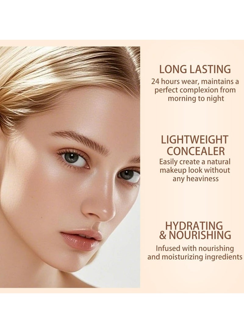 اوكيل O'CHEAL رطب مخفي عصا، تغطية كاملة لجميع أنواع الجلد ماكياج الوجه، ترطيب، طويلة الأمد، مقاومة للماء، مشرقة، خفيفة الوزن ملونة ملونة عصا للمرأة (طبيعية) - Image 4