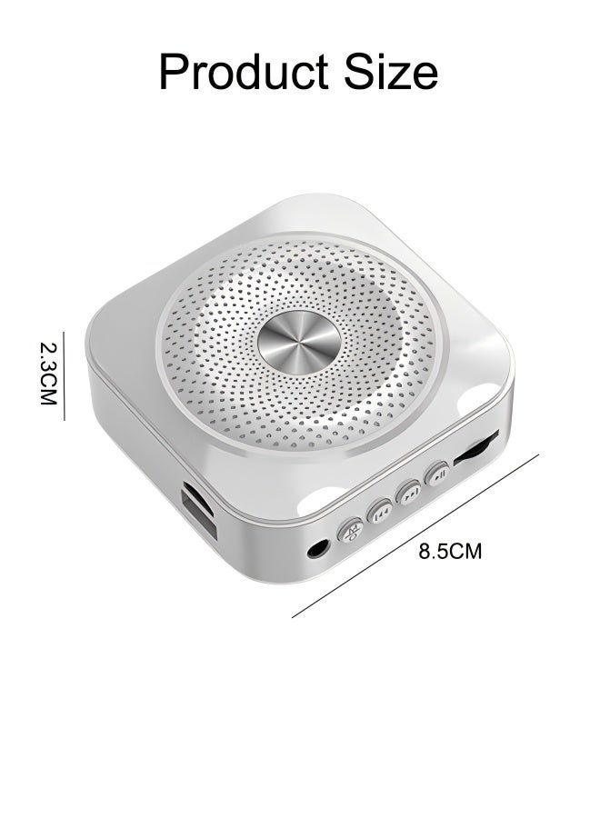 Portable Voice Amplifier Wired Microphone and Speaker, Support U Disk and TF Card,Personal Microphone Speech Amplifier, Loudspeaker for Teachers, Tour Guides/Coaches Metting/Yoga/Fitness,White - Image 2