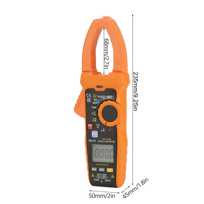 مقياس التيار الرقمي PM2128، مقياس تيار محمول رقمي للتيار المتردد/المستمر (AC/DC)، مقياس المقاومة والسعة محمول، مقياس تيار محمول للاستخدام المنزلي - Image 2