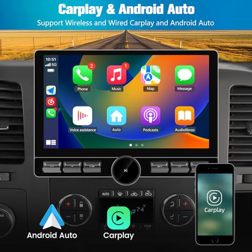 AWESAFE Qualcomm 8 Core 64GB Car Radio Stereo for Chevy Silverado Tahoe Equinox GMC Sierra Yukon 2007-2013 with CarPlayAndroid Auto - Image 3