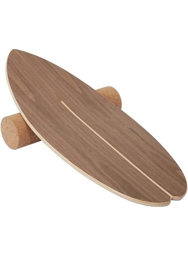 asktom Balance Board Indoor Surfboard Surf Style Home Fitness with Wheel for Exercise, Athletic Training and Board Sports - Fun Workout Equipment For Balance, Stability and Improving Core Strength (NO BASE) - Image 1
