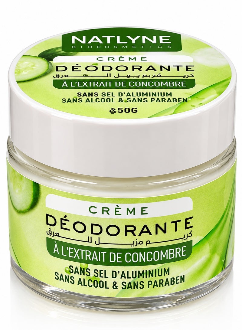BiOCOSMETICS NATLYNE BIOCOSMETICS Natural Feel Deodorant Cream Natural Freshness & All-Day Confidence Aluminum Salt-Free, Alcohol-Free & Paraben-Free 50g - Image 1