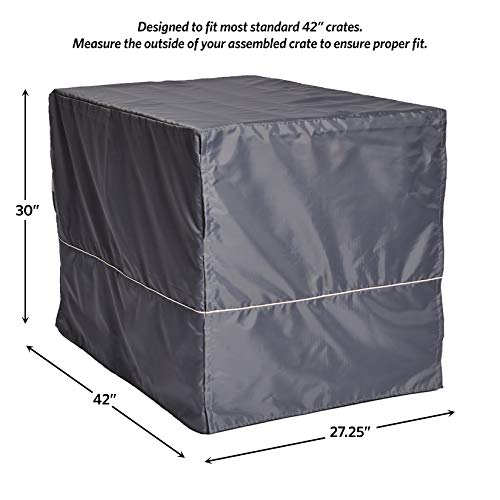 New World Large Dog Crate Cover, Polyester Privacy Kennel Cover Fits Most 42-inch Crates, Light Gray, Machine Washable, Reduces Barking & Chewing - Image 5