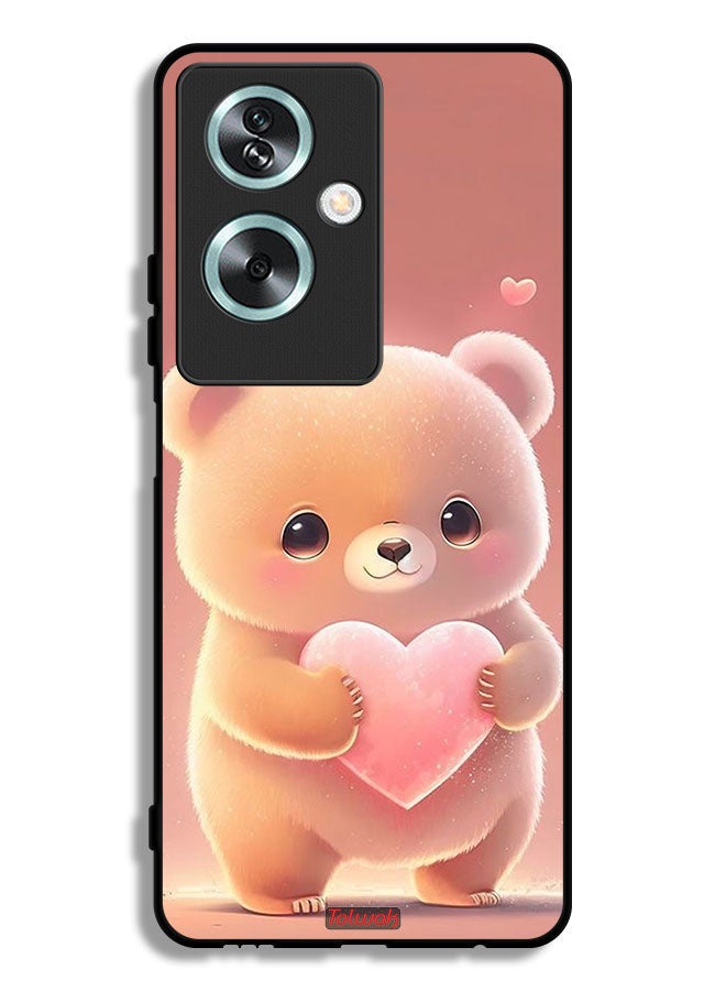 Tolwak Oppo A2 Protective Case Cover Cute Little Panda Holding Heart - Image 1