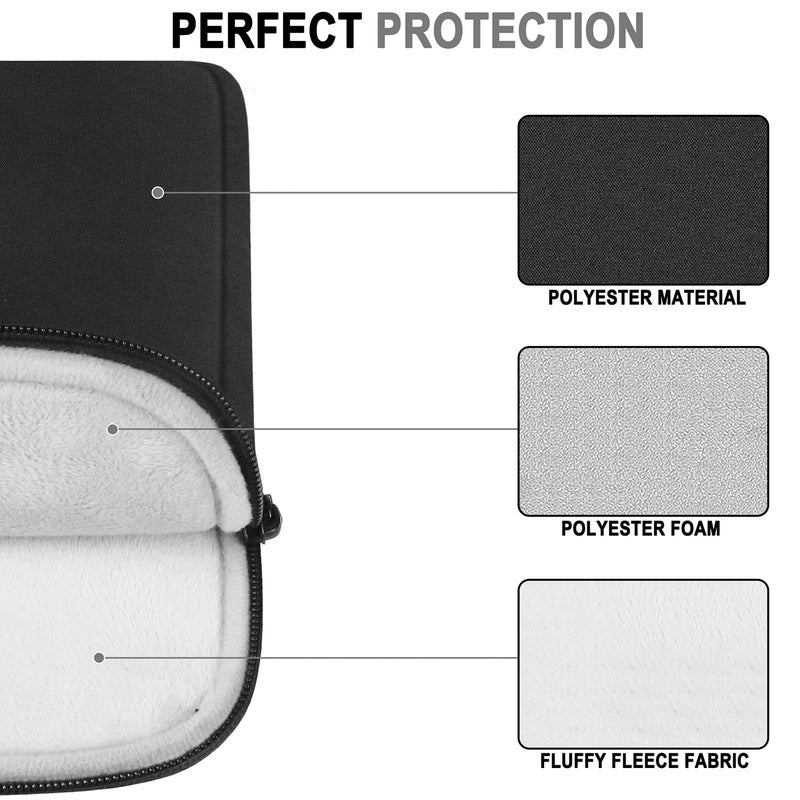 ANTERK Laptop Sleeve 14 Inch, Water Resistant Traveling Computer Cover with Handle, Shockproof Protective Carrying Laptop Case Compatible for 14 Inch MacBook Air/Pro, HP, Dell, Asus, Lenovo, Black - Image 2