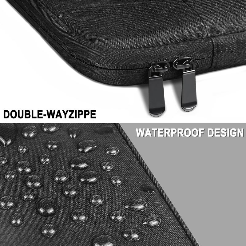 ANTERK Laptop Sleeve 14 Inch, Water Resistant Traveling Computer Cover with Handle, Shockproof Protective Carrying Laptop Case Compatible for 14 Inch MacBook Air/Pro, HP, Dell, Asus, Lenovo, Black - Image 3