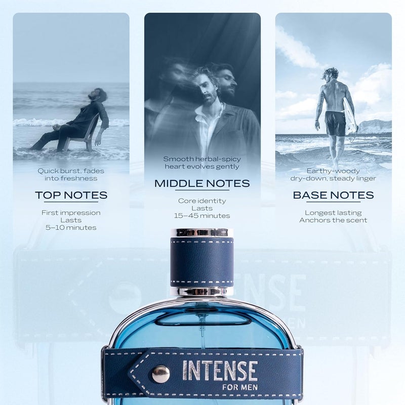 Sapil Intense for Men Eau De Toilette 100ml - Aromatic Spicy Fragrance - Image 4