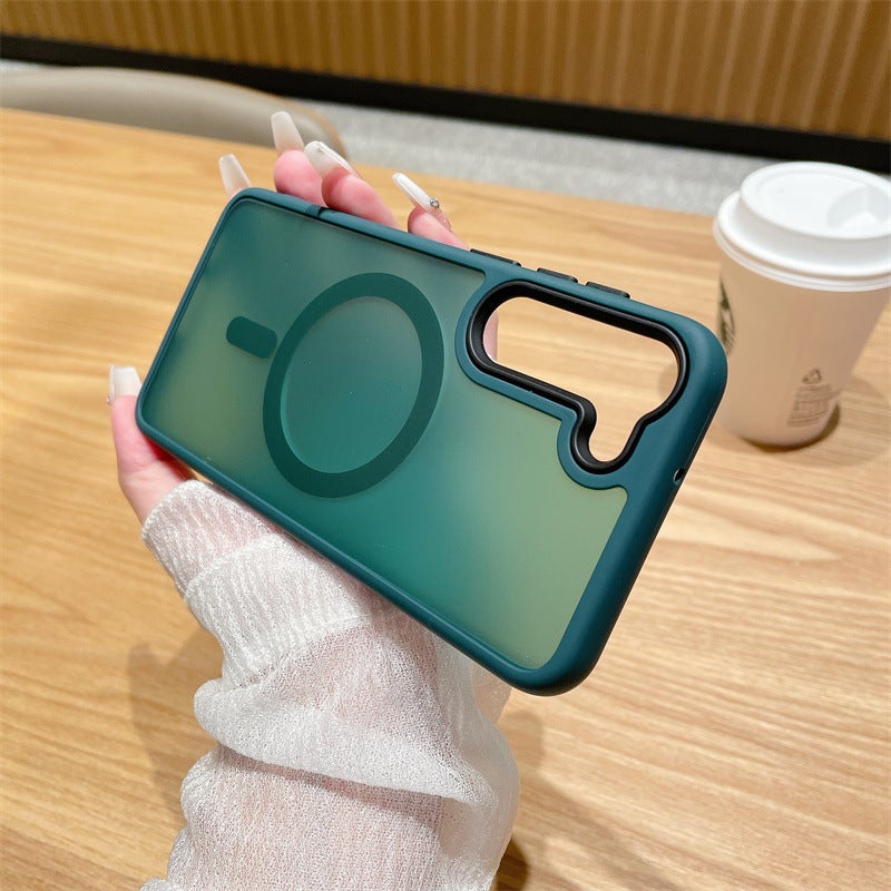 MagSafe Drop Protection Acrylic for Samsung Galaxy A06 and Matte Finish and Skin Feel in Green for Home Office - Image 1