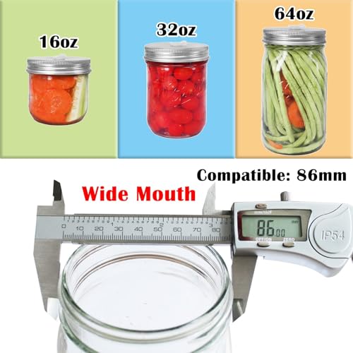 laffeya Fermentation Lids Kit - Wide Mouth Mason Jar Fermenting Lids 2 with Airlocks 2 & Grommets 4, Stainless Steel Fermenter Lid for Making Hot Sauce Pickle Hot Beer Wine (Jars Not Included) - Image 5