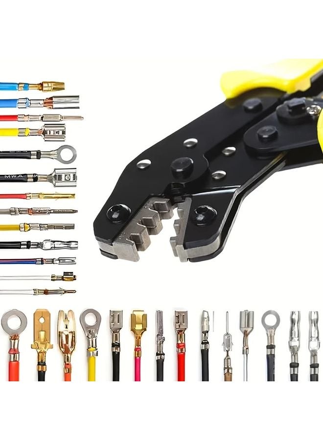 Heavy Duty Ratchet Terminal Crimping Pliers 2 8mm to 6 3mm Carbon Steel Wire Crimper Tool - Image 4