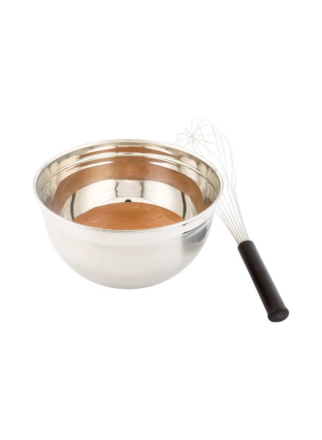 Restaurantware Met Lux 9 Quart Metal Mixing Bowls, 1 German Deep Flour Bowl - Corrosion-Resistant, Dishwasher-Safe, Stainless Steel Metal Prep Bowl, Durable, For Baking And Cooking - Image 2