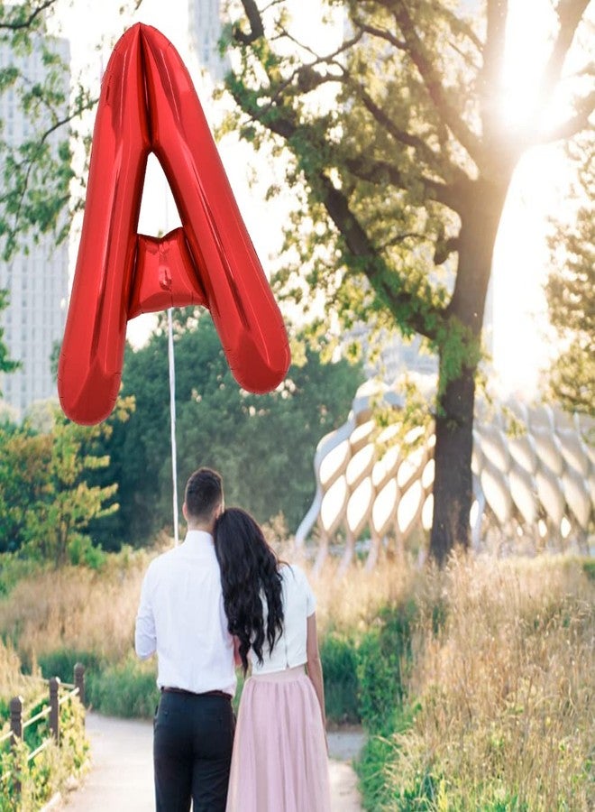 TONIFUL 40 Inch Large Bright Red Letter Balloons A-Z, Giant Jumbo Helium Foil Mylar Big Letter A Balloons for Birthday Party Anniversary Wedding Decorations - Image 4
