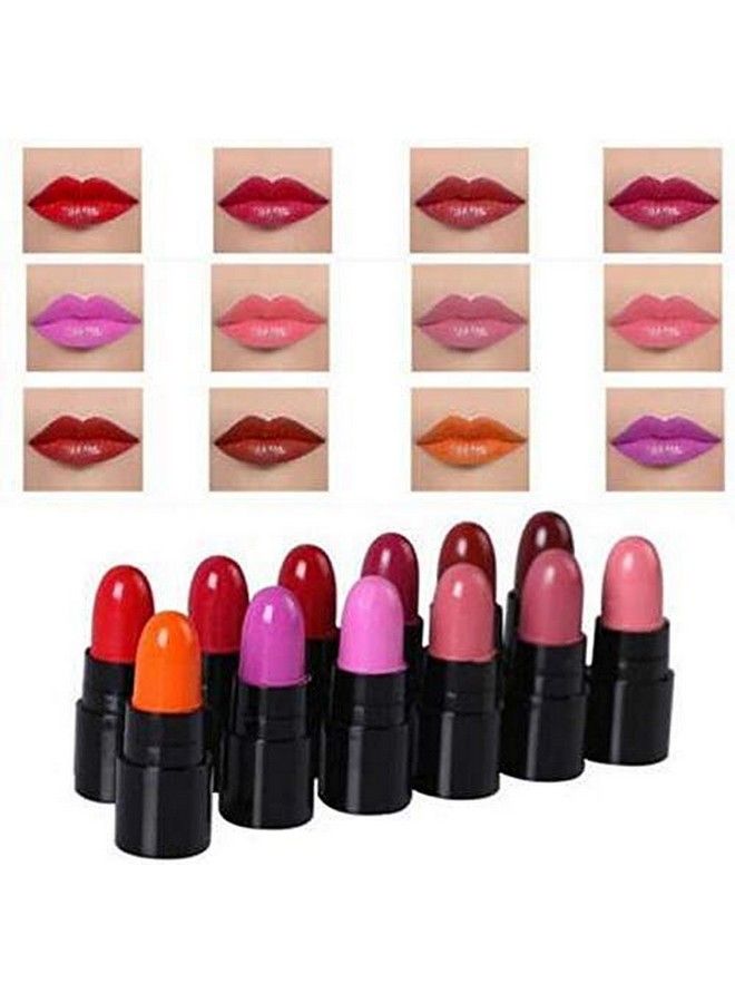 Matte Mini Lipstick Set Of 12 (Multicolored 10 G)