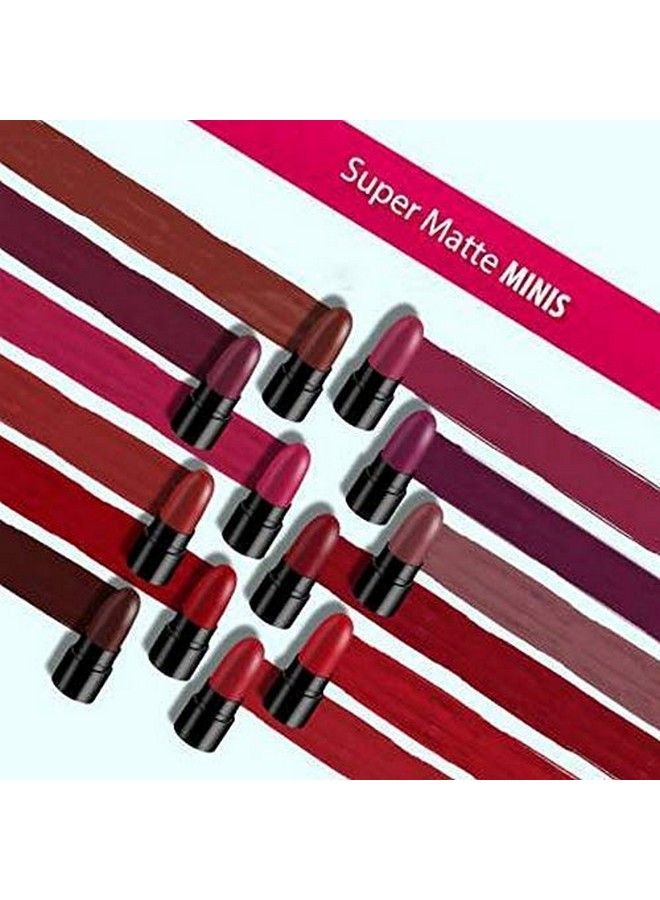 Matte Mini Lipstick Set Of 12 (Multicolored 10 G)