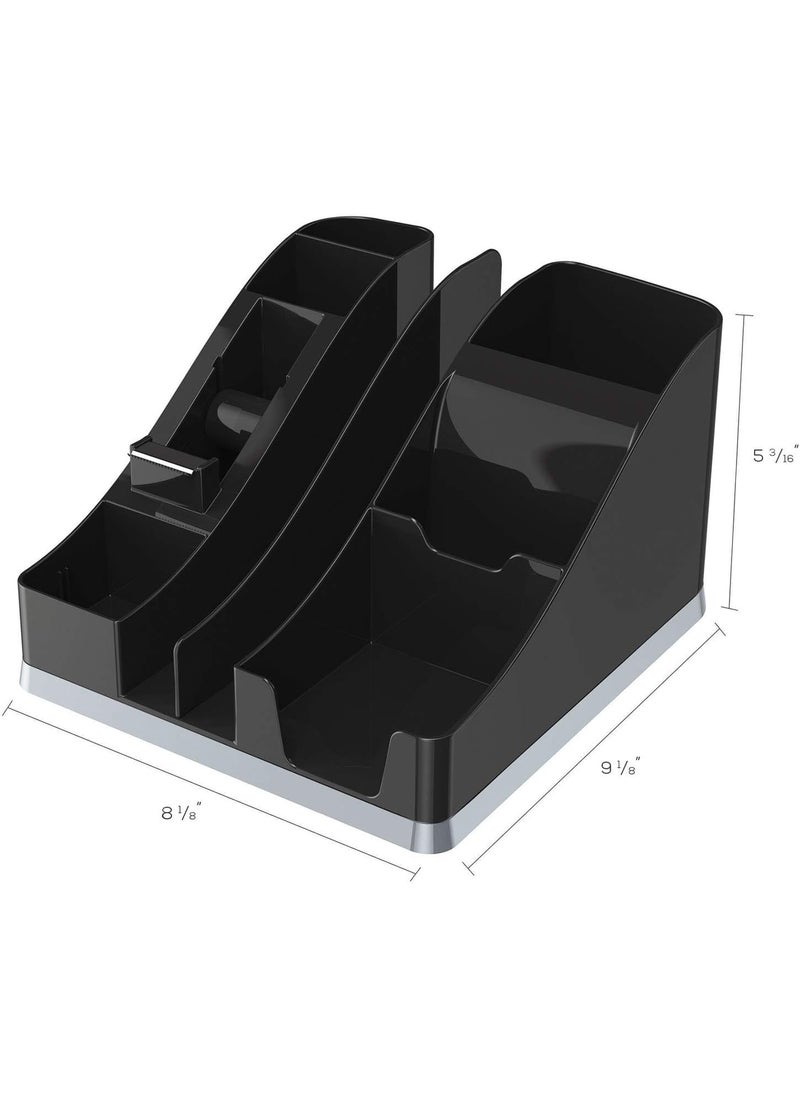 Deflecto Deflecto 35172 AllinOne Caddy 8 18 x 9 18 x 5 316 BlackSilver  - Image 4