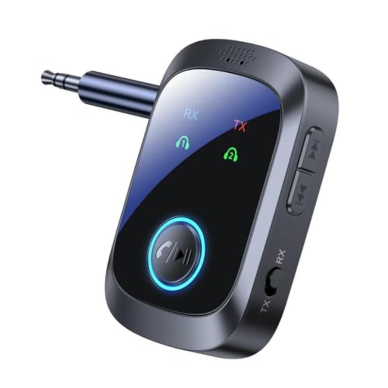 Airplane Bluetooth Adapter for Headphones or BT Devices, Bluetooth Transmitter for TV Dual Link Low Latency, Wireless AUX Adapter Receiver for Speakers/Car Stereo, Transmitter Receiver - Image 1