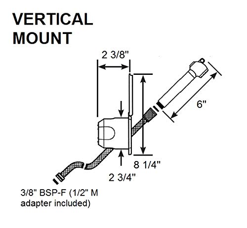 Boating Accessories Scandvik Black & SS Recessed Transom Shower Handle/Hose - Vertical/Horizontal Mount - 6' Hose - Image 2
